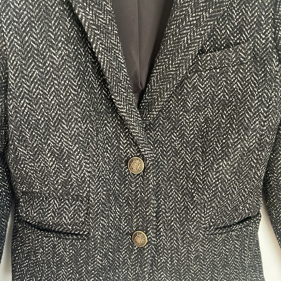 Vintage Lands End women’s wool lined tweed 2 button blazer - Picture 4 of 9